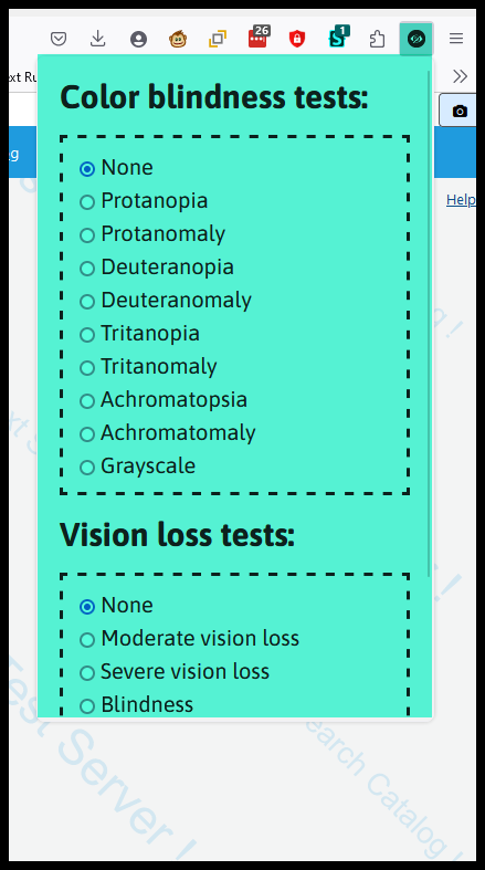 A11Y - Color blindness empathy test dropdown