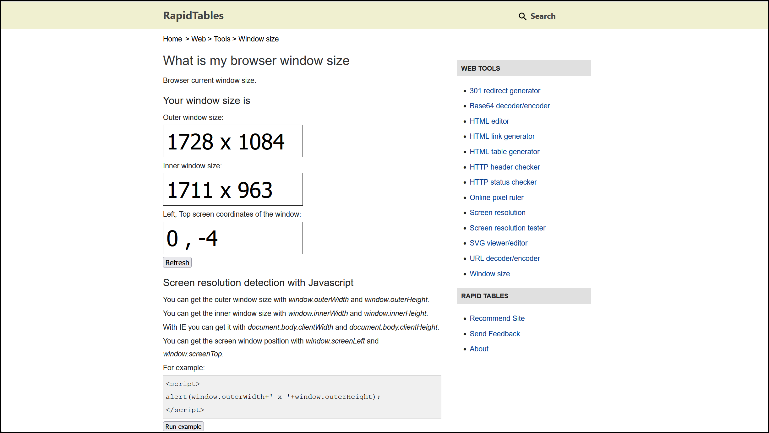 What is my browser window size